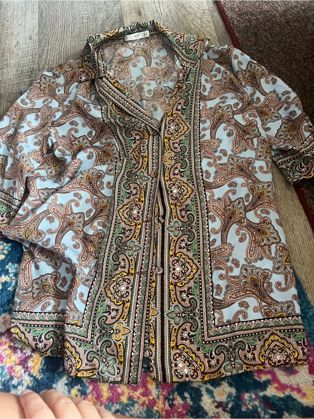 Mango suit paisley top size 6